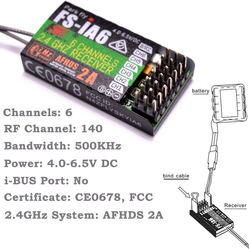 Flysky FS-IA6 Receiver 6CH Dua - Drone Racing Receiver 评论和价格