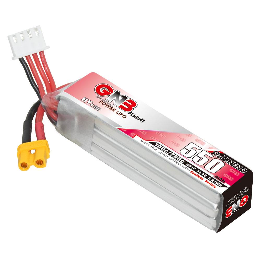 GNB HV 11.4V 550mAh 100C/200C  - Drone Racing Battery 评论和价格