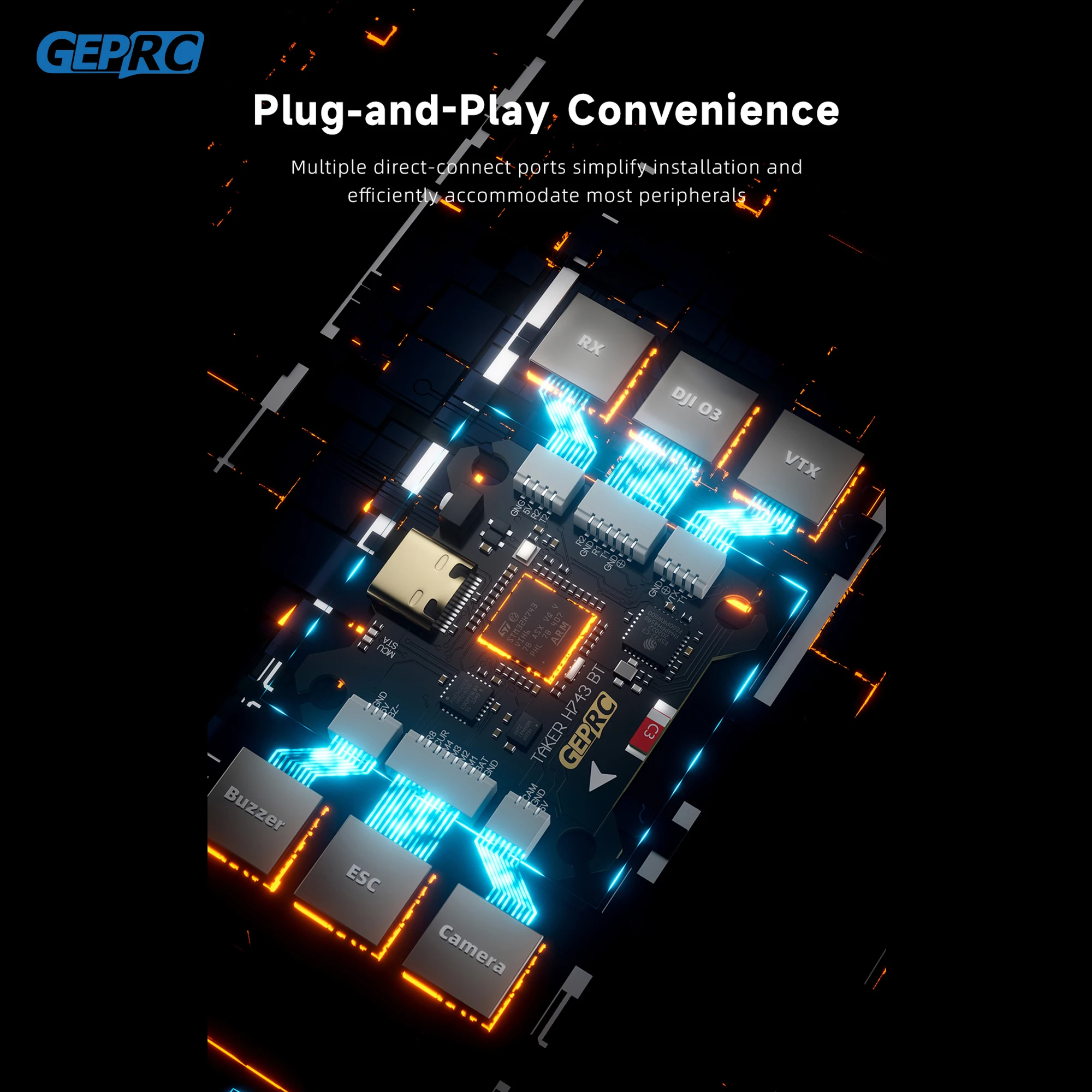 GEPRC TAKER H743 BT 32Bit 65A  - Drone Racing Flight Controller 评论和价格