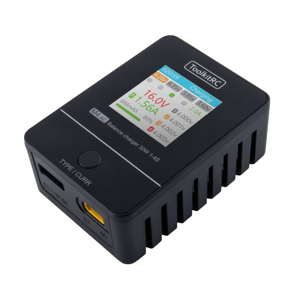 ToolkitRC M4AC 30W LiPO LiFE L - Drone Racing Charger 评论和价格