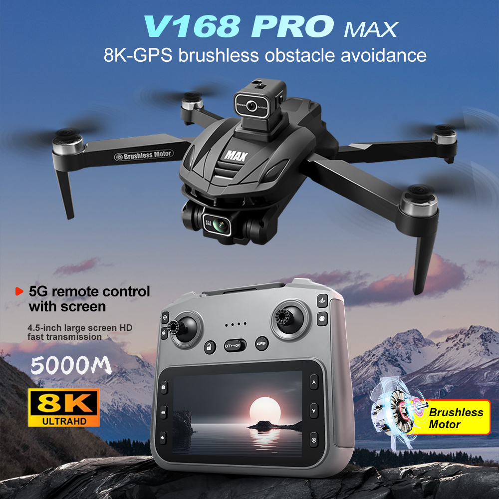 V168 PRO Max GPS Drone 8K Prof - Drone Racing Camera 评论和价格