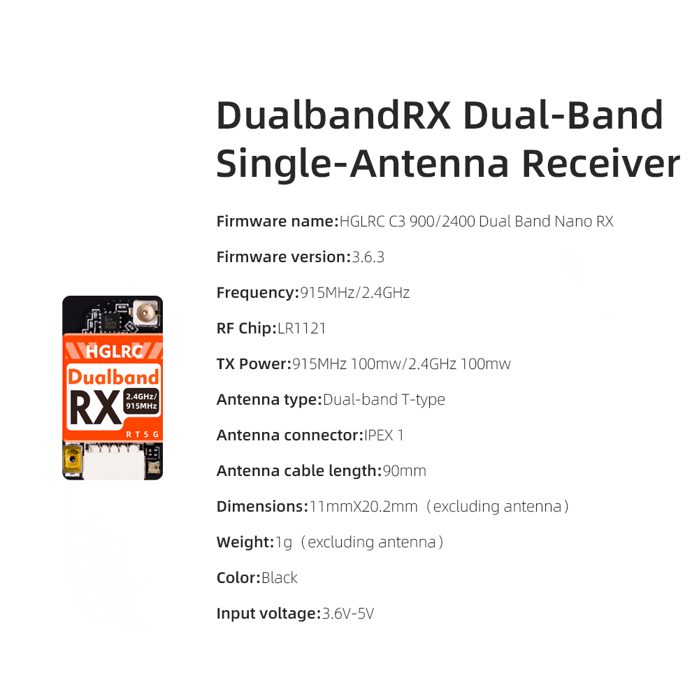 HGLRC Dual-band True Diversity - Drone Racing Receiver 评论和价格
