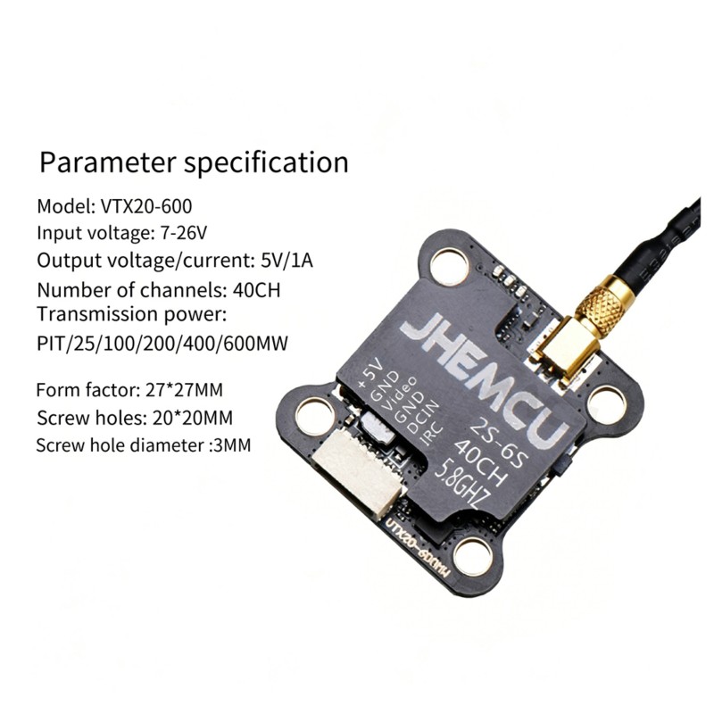 【TODAY-BUY】~@ JHEMCU VTX20-600 - Drone Racing Charger 评论和价格